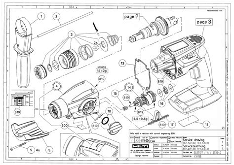 Hilti parts diagram. Page 14 In case of technical problems, please contact related parts immediately upon discovery the Hilti customer service. of the defect to the address of the local Hilti marketing organization provided. Repairs to the electrical parts of the DD 100 Warning: This appliance must be earthed must be carried out by an electrical specialist. 