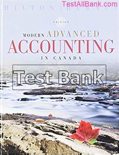 Hilton Advanced Financial Accounting 6th Edition