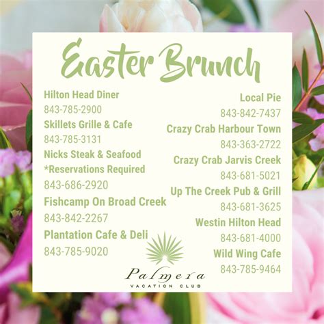 Easter Brunch Cruise Hosted By Vagabond Cruise. Event starts on Sunday, 9 April 2023 and happening at Vagabond Cruise, Hilton Head Island, SC. Register or Buy Tickets, Price information.. 