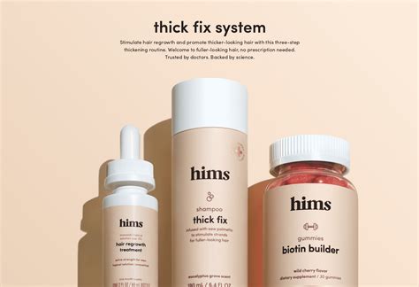 Hims thick fix shampoo. Comes in 6.4 oz bottle. Daily thickening conditioner for men. Nourishing vitamin Bs, niacinamide, and panthenol to help moisturize hair and boost circulation. Formulated with dermatologists who understand men’s hair loss. Fresh eucalyptus scent for a soothing, luxurious in-shower feeling. Paraben, sulfate, silicone, phthalate, and cruelty free. 
