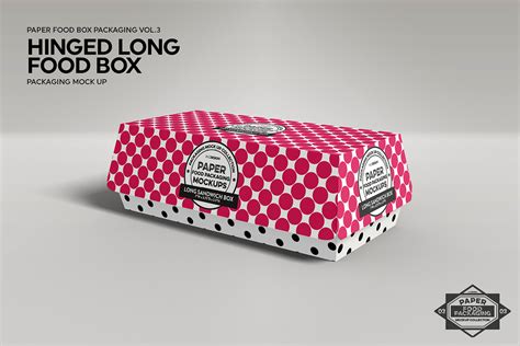 Hinged Long Sandwich Box Mockup - Creative Market