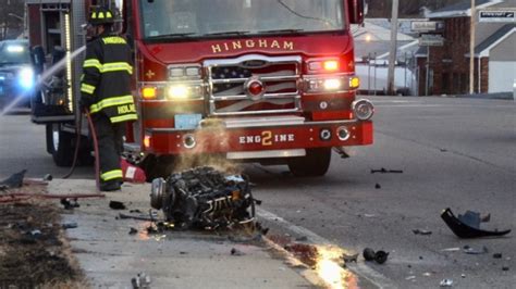 Hingham car crash.  &mdash; A Massachusetts man is being summonsed to court on multiple char...