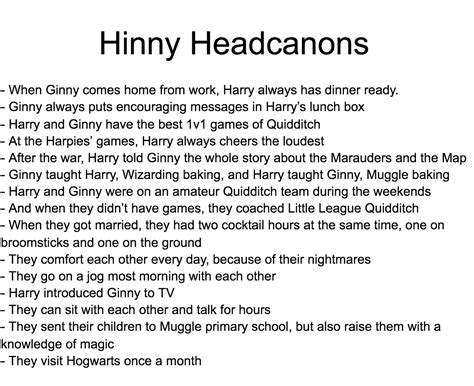 Hinny Headcanons