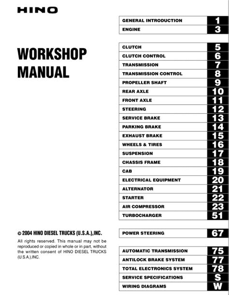 Hino truck 2004 engine repair manual. - Suzuki vs 700 800 intruder service manual eng.