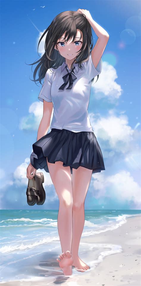 Hintergrundbilder Anime Mädchen, zurück, Kleid, Sideboob, Beine, High