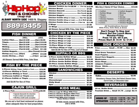Hip Hop Fish & Chicken, 1400 N Slappey Blvd, Albany, GA 31701, United States, 15 Photos, Mon - 10:00 am - 11:00 pm, Tue - 10:00 am - 11:00 pm, Wed - 10:00 am - 11:00 .... 