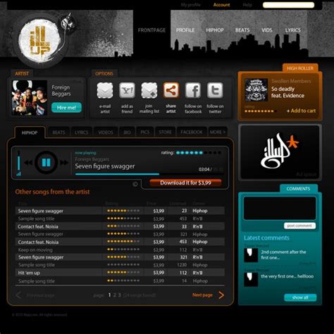 HipHop Website Design. No coding! Web page design contest