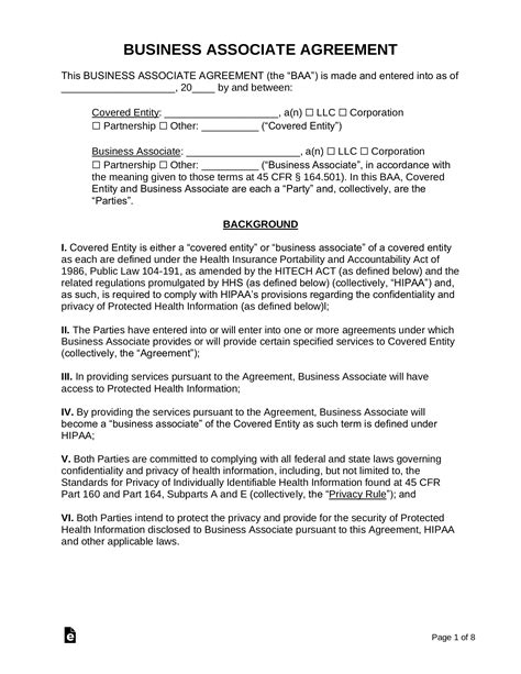 Hipaa business associate agreement. This Agreement supersedes any previous business associate agreements between the parties. 1. DEFINITIONS. “Breach” shall have the meaning given to the term “breach” at 45 C.F.R. § 164.402. “ePHI” shall have the meaning given to the term “electronic protected health information” under the Security Rule at 45 C.F.R. § 160.103 ... 