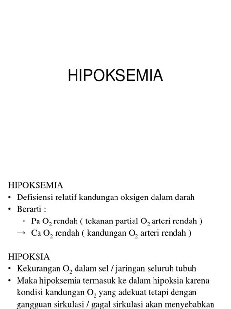 Hipoksemia PDF - Scribd