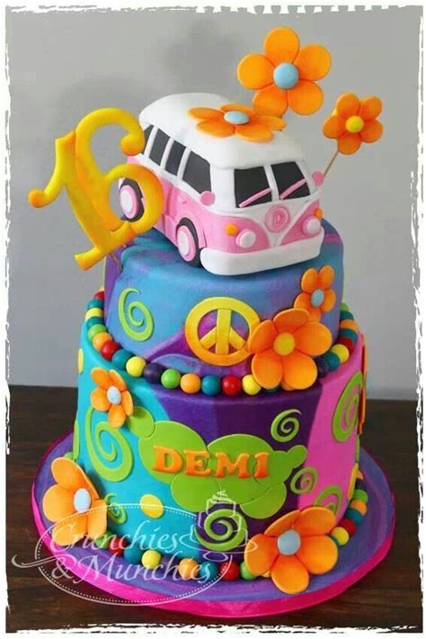 Hippie Birthday Cake - Etsy