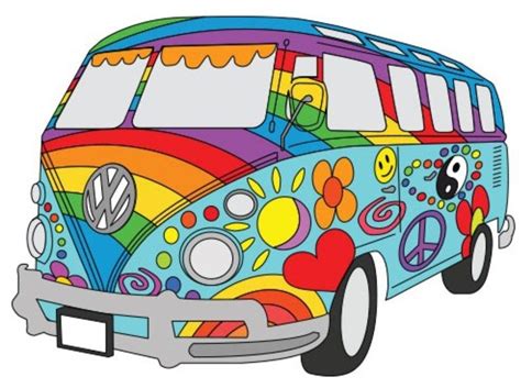 Hippie Vw Bus Drawing