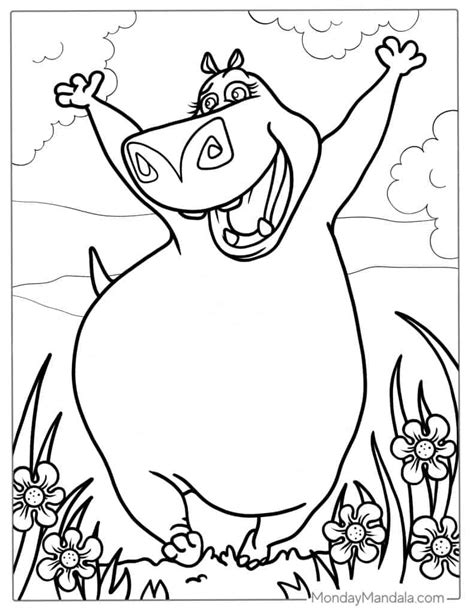 Hippo For Coloring