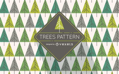 Hipster Pine Tree Pattern Vector Download