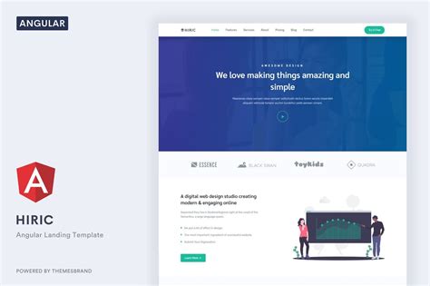 Hiric Angular Landing Template Fastcode.Space