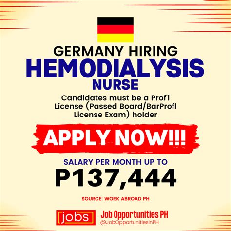 Hiring Hemodialysis Nurse in Germany EXPERTIST.TECH