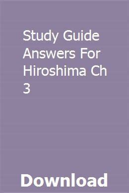 Hiroshima ch 3 study guide answers. - Jules janin, l'homme et le critique dramatique..