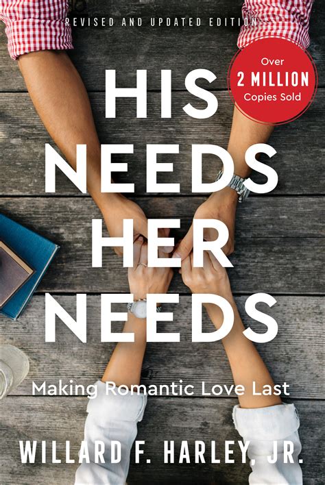 For over twenty-five years, His Needs, Her Needs has been transforming marriages all over the world. Now this life-changing book is the basis for an interactive six-week study designed for use in couples' small groups or retreats, pre-marital counseling sessions, or by individual couples..