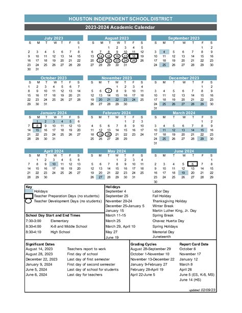 Hisd Calendar 2024
