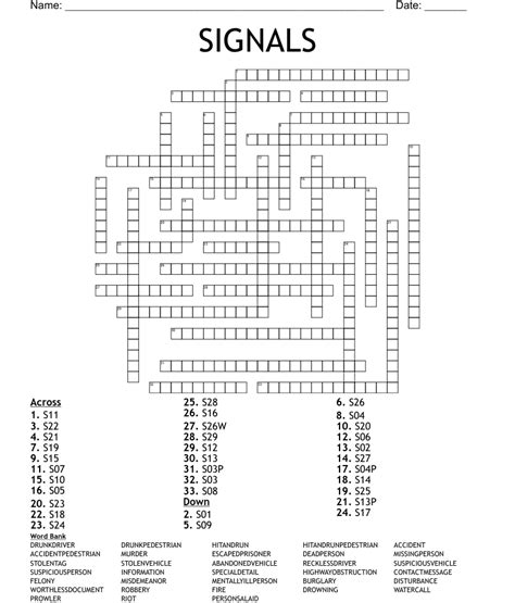 Hissed signal crossword clue. Find the latest crossword clues from New York Times Crosswords, LA Times Crosswords and many more. Enter Given Clue. Number of Letters (Optional) ... Hissed signal 2% 6 BEACON: Bonfire signal 2% 2 ET: Alien, for short 2% 4 PANG: Hunger signal 2% 4 DANL: Boone, for short ... 