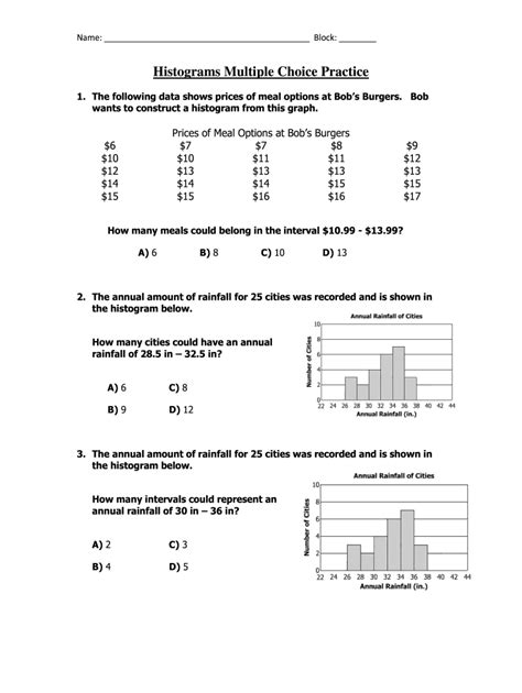 Histograms multiple choice practice pdf answer key.  Add this Grade 11 Science Dai...