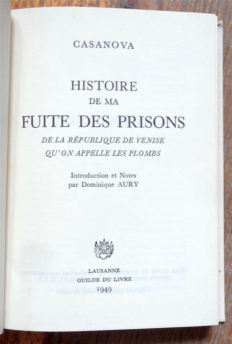 Histoire de ma fuite des prisons de la république de venise qu'on appele les plombs. - Hegel und die geschichte der philosophie.