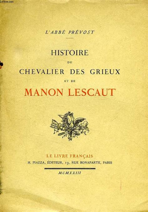 Histoire de manon lescaut et du chevalier des grieux. - Toyota corona premio engine repair manual.