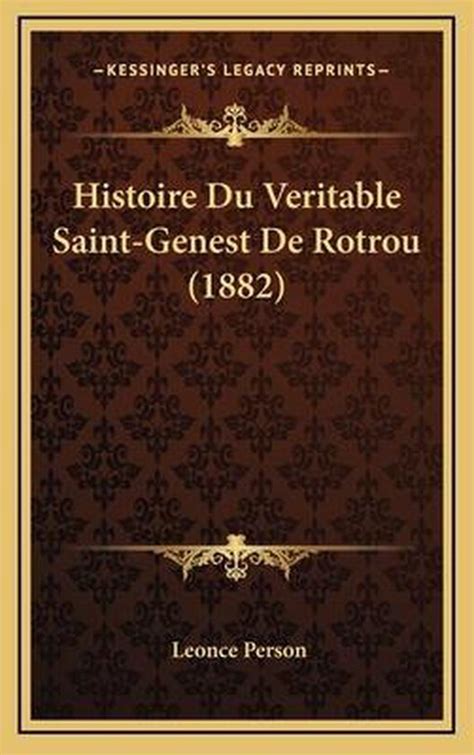 Histoire du véritable saint genest de rotrou. - Manual handling course for nurses perth.