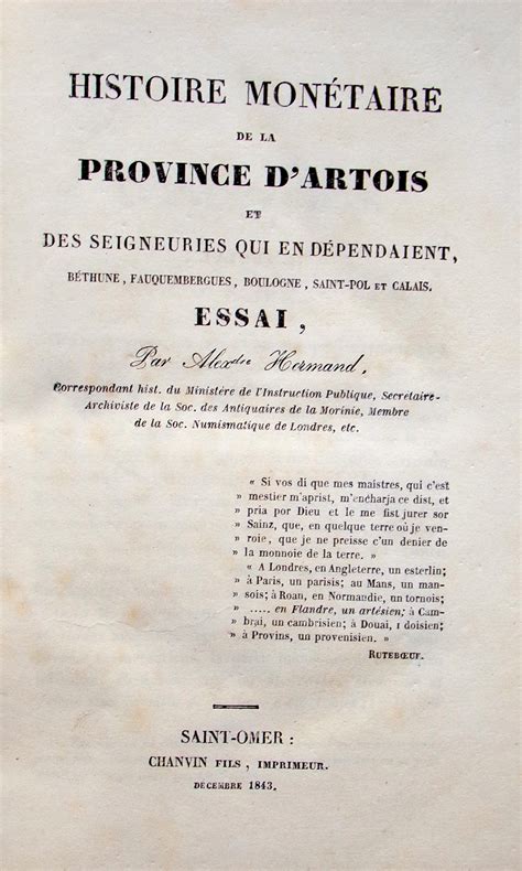 Histoire générale de la province d'artois. - Pequeña biografía de un gran teatro.