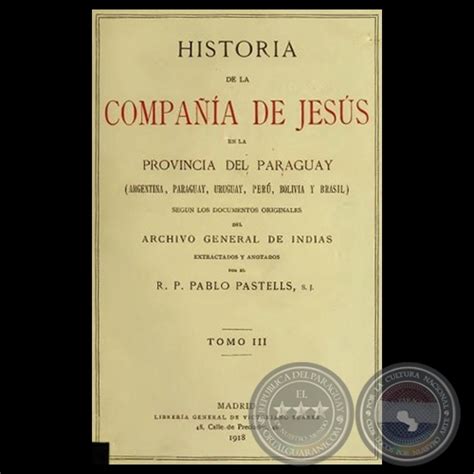 Historia de la compania de jesus en la provincia del paraguay. - Histoire de la scission ou division arrivée en pologne.