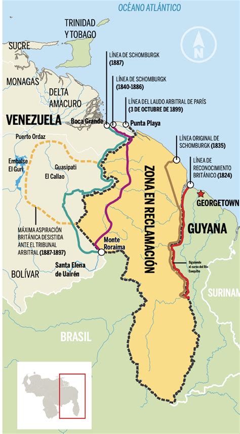 Historia y disputas entre el Reino Unido, Guyana y Venezuela por el Esequibo