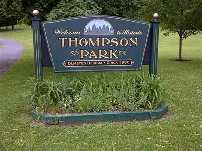 Historic thompson park. Thompson Park is a 4.8-acre community park with spaces for gathering, playing, relaxing, working, and more, right in the heart of Downtown Overland Park. ... Historical feature. Overland Park founder William Strang built his carriage house on the property that is now Santa Fe Commons Park in the early 1900s to house his carriages and cars, and ... 