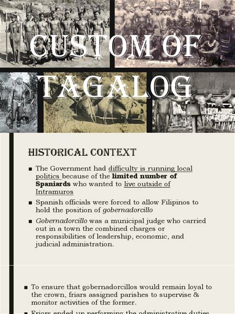 Historical Context - Customs of the Tagalogs.pdf - CUSTOMS...