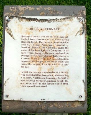 Historical Markers in Buckeye Furnace, Ohio - hmdb.org