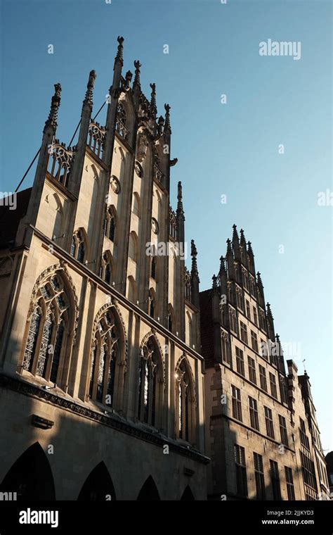 Historical city hall of muenster Stock Photos and Images