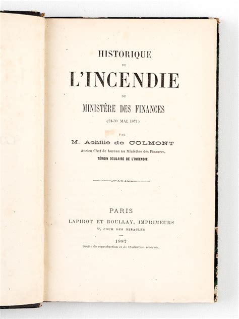 Historique de l'incendie du ministère des finances (24 30 mai 1871). - Afrikaans handbook amp study guide by beryl lutrin.