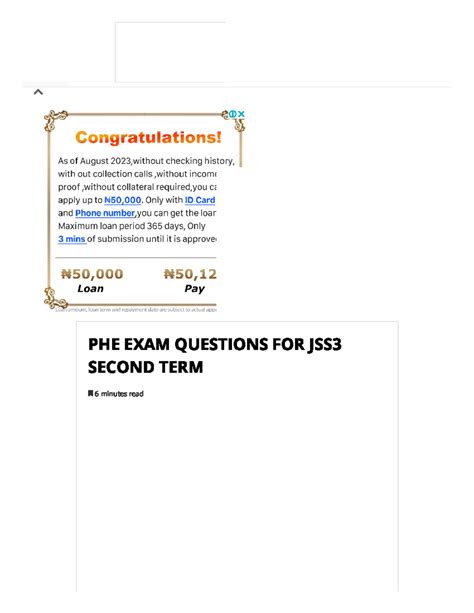 History exam questions for jss3 second term with answers.  It consists...