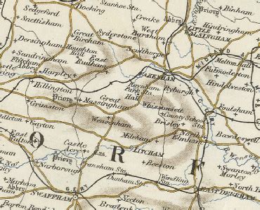 History of South Raynham in North Norfolk Map and description