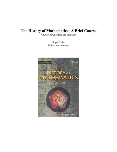 History of mathematics pdf notes