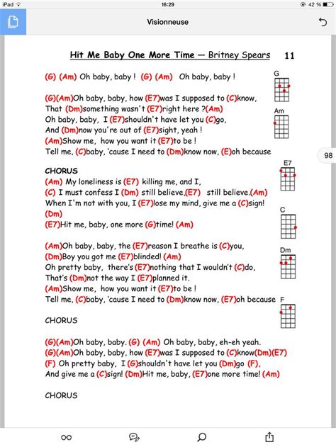 Hit Me Baby One More Time chords & tabs by Travis @ 911Tabs