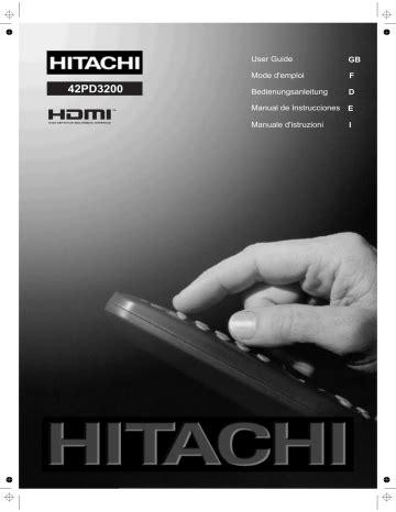 Hitachi 42pd3200 plasma tv service manual download. - Wackerly mendenhall and scheaffer solutions manual.
