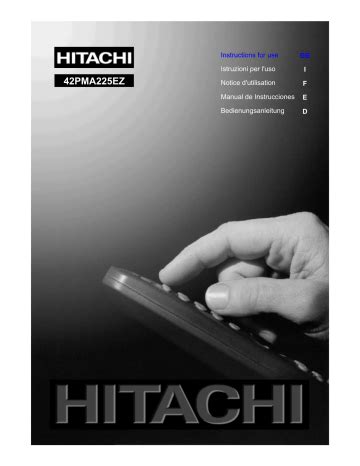 Hitachi 42pma225ez color tv manual de reparación. - Essai sur la structure logique de la phrase.