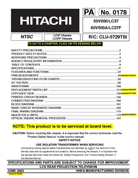 Hitachi 50v500 60v500a service manual repair guide. - Toro groundsmaster 3000 3000 d mower service repair workshop manual.