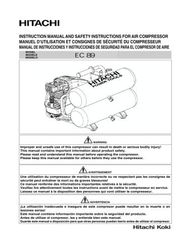 Hitachi air compressor ec89 owners manual. - Kymco bet win 250 teile handbuch katalog ab 2002.