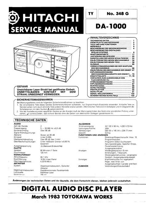 Hitachi da 1000 service manual german. - Yanmar diesel engine 4tne98 hyf service repair manual.