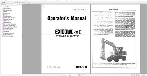 Hitachi ex100wd 3c wheeled excavator service manual set. - Pre ged test study guide print out.