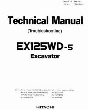 Hitachi ex125wd 5 excavator wheel loader workshop technical troubleshooting service manual. - New holland 640 round baler parts manual.