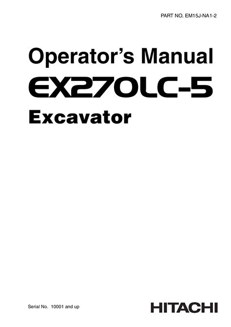 Hitachi ex270 ex270lc excavator service manual. - Manuale di controllo fanuc oi tc.