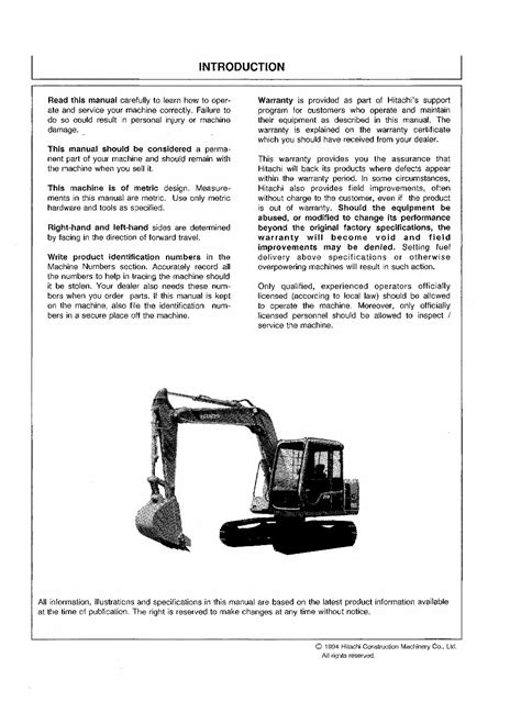 Hitachi ex60 3 excavator operators manual. - 2002 audi a4 brake dust shields manual.