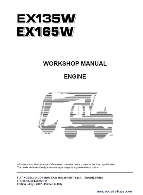 Hitachi fiat kobelco excavator engine ex165w workshop manual. - Study guide answer key ms myers practical nursing.