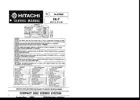 Hitachi fx 7 service manual download. - Honda st1300 pan european service und reparaturanleitung.